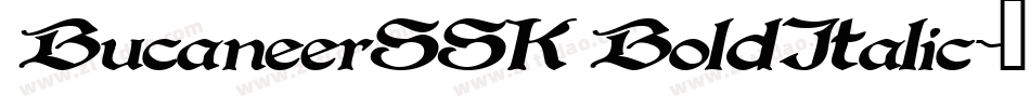 BucaneerSSK BoldItalic字体转换